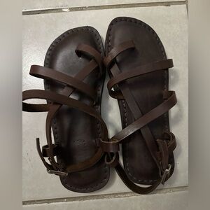 HandMade All leather made in inda sandals size 9